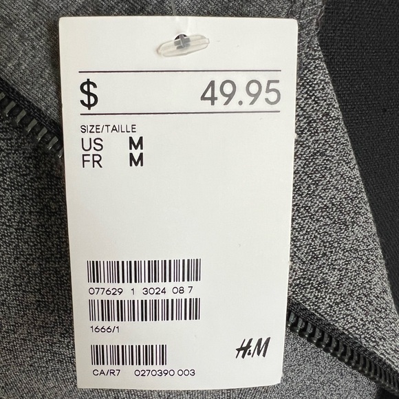 H&M Grey Knit Midi Dress with Back Zipper Size M - Picture 5 of 11